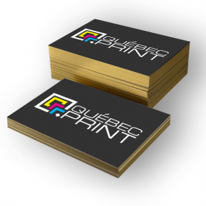 Carte d'affaire avec tranche colorée