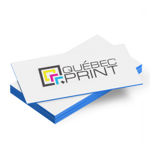 Carte d'affaire avec tranche colorée